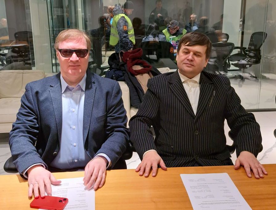 Алексей Базаров - начальник лаборатории тифлоинформационного обеспечения на заседании рабочей группы